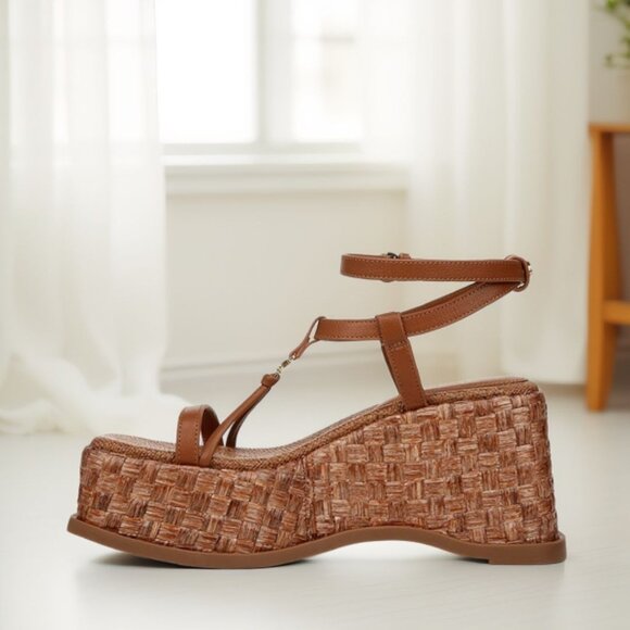 Circus NY By Sam Edelman Odette Womens Square Open Toe Sandals Dark Brown NIB - Picture 3 of 3
